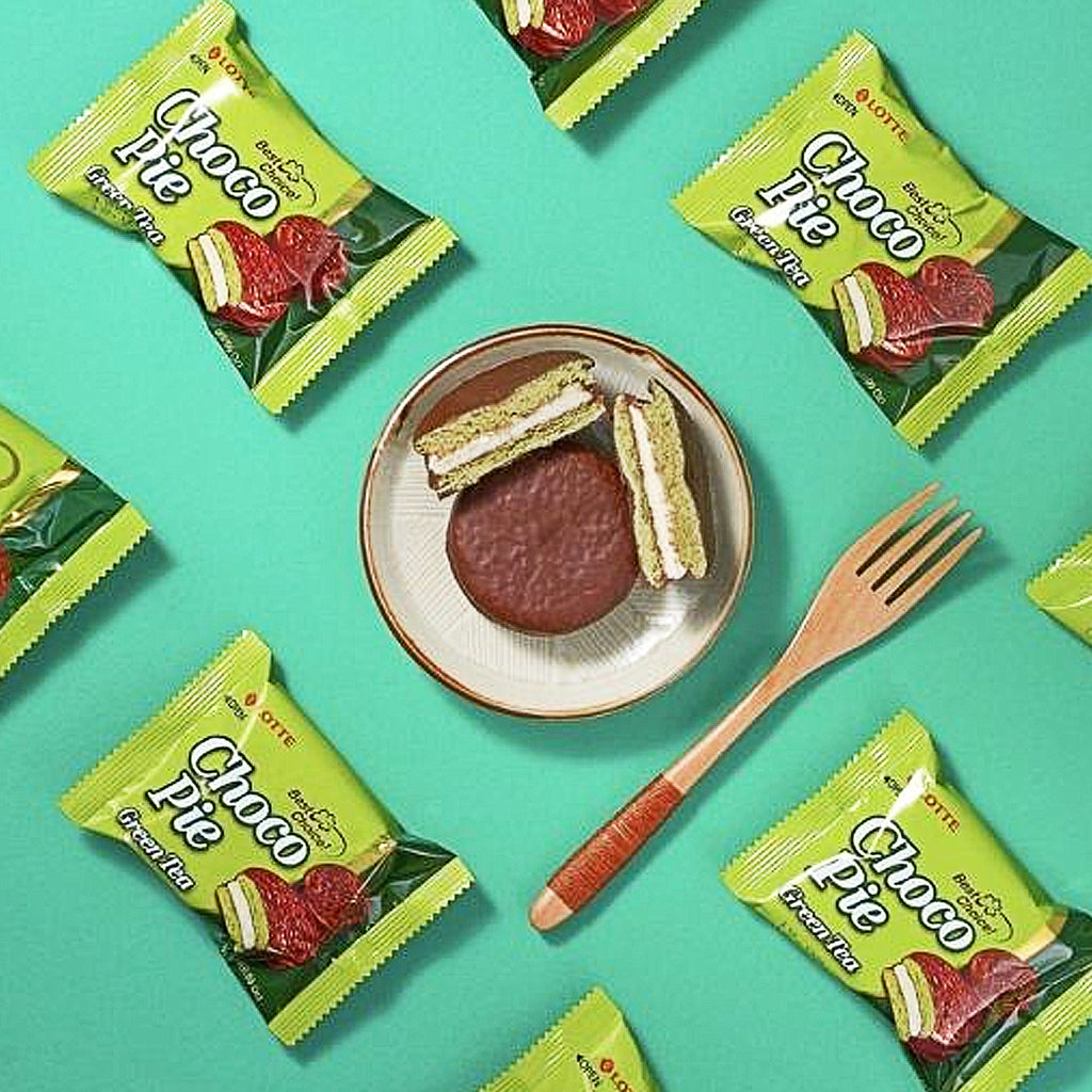 LOTTE ChocoPie korejské zeleného čaje koláčky 336g
