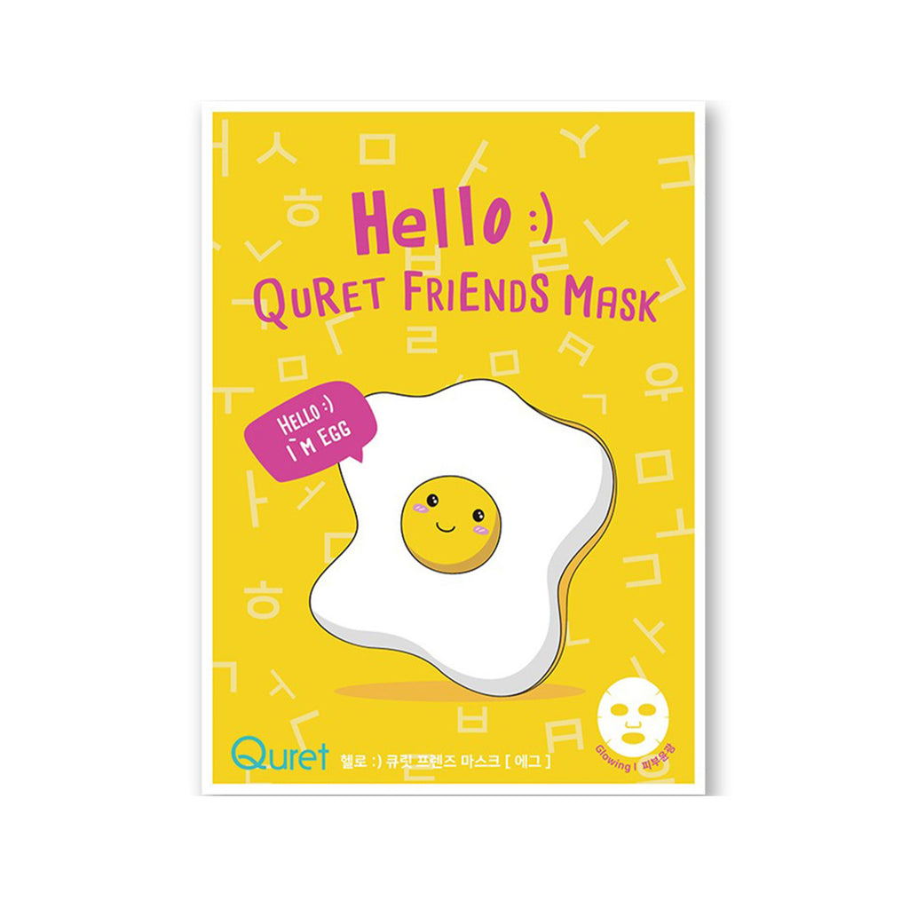 QURET Hello:) Friends Egg Mask