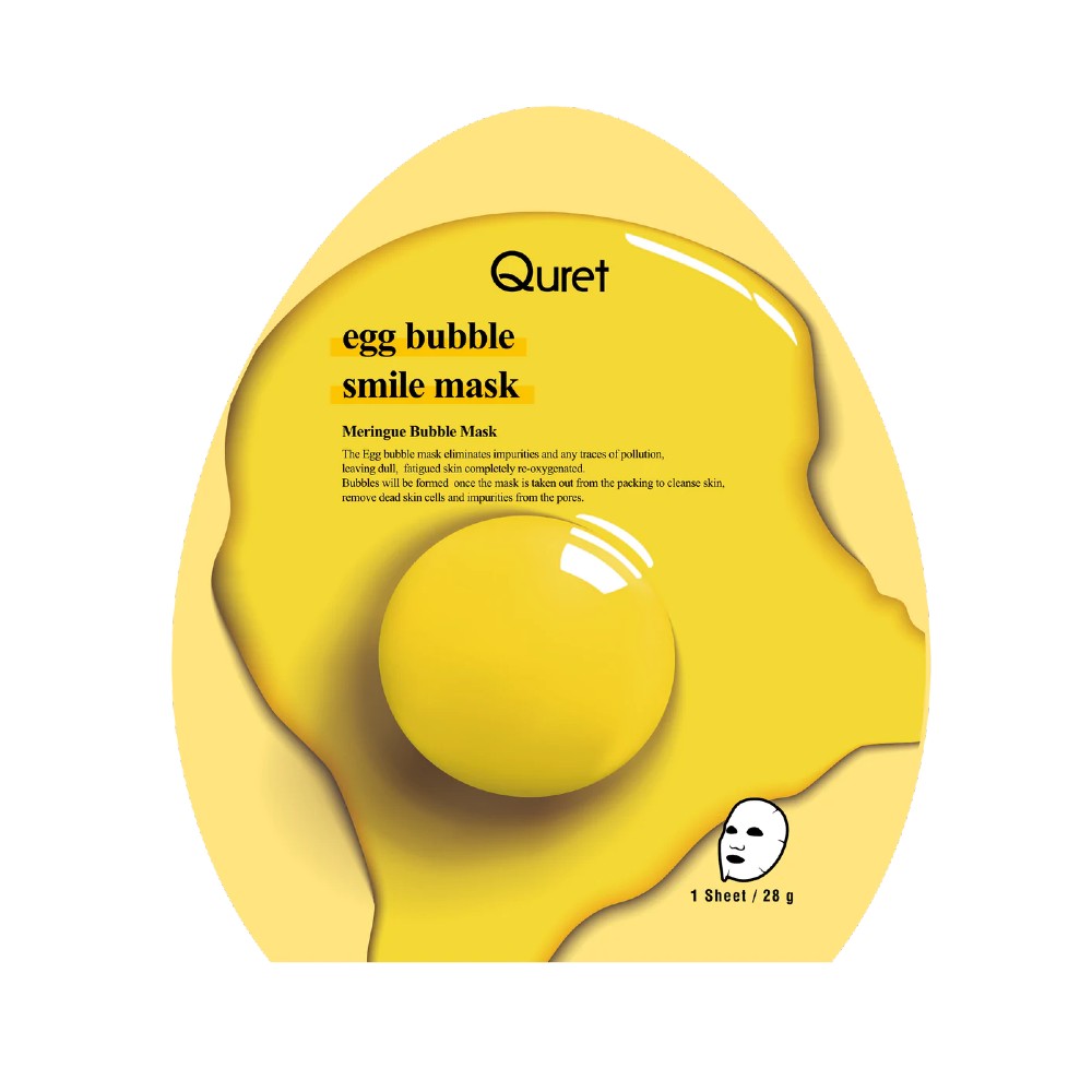 QURET Egg Bubble Smile Mask 28g